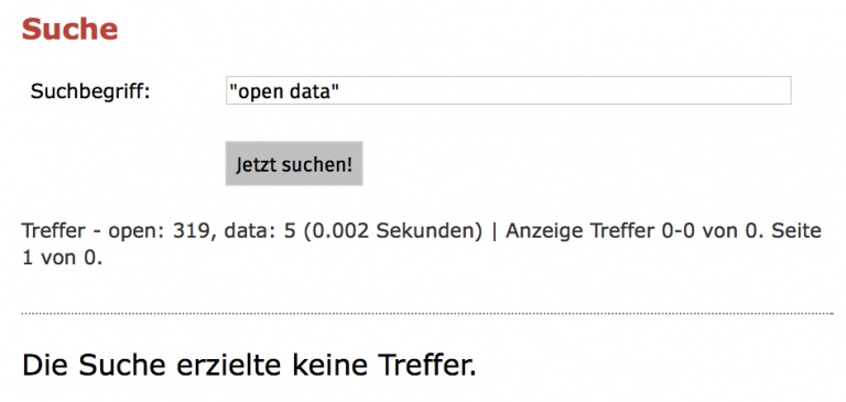 Keine Ergebnisse für „open data“ in Weimar?