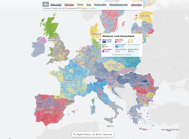 Wahlergebnisse Europawahl 2019 visualisiert